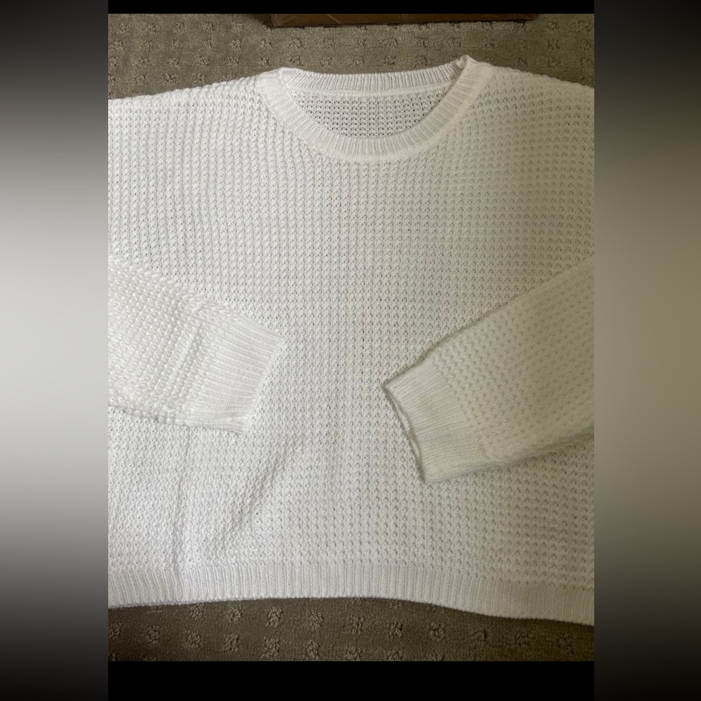 White Waffle Knit Lounge Set - Picture 7 of 8